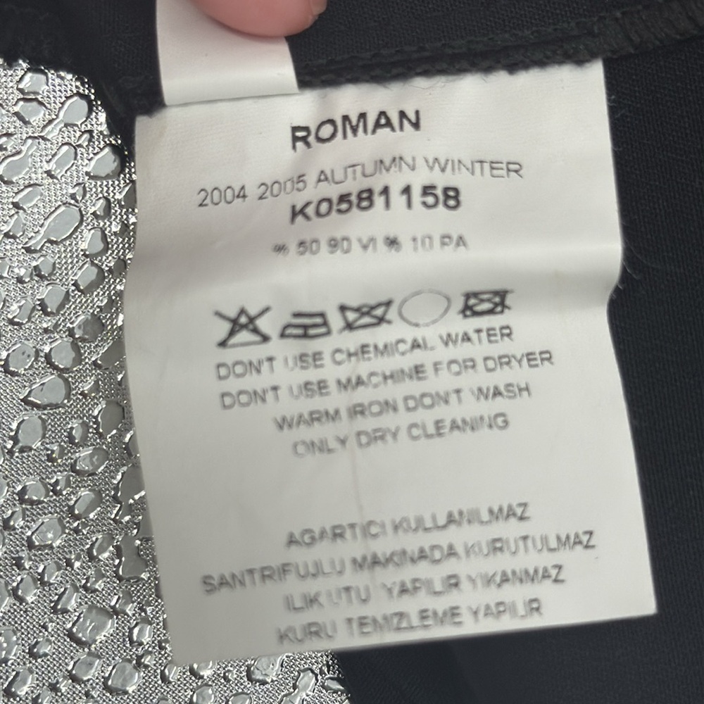 Roman Vintage Y2K 2005 Black Satin V-Sewn Waist Beaded Sweetheart Neck Dress, 42 - Picture 3 of 12
